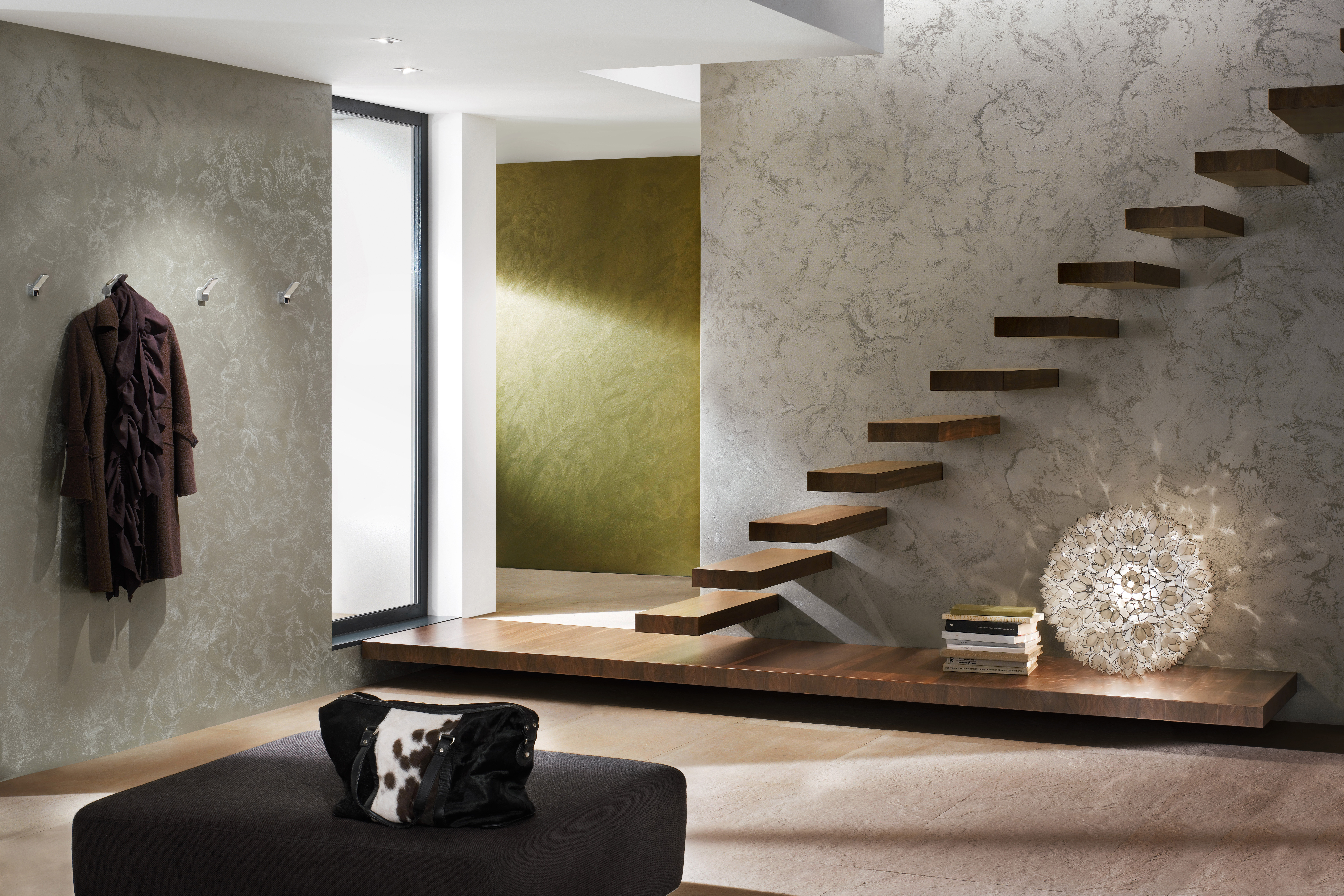 Kreative Wandgestaltung Flur